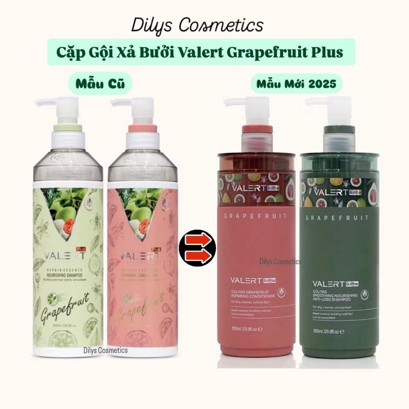 [Tặng 1 chai Sữa Tắm] Dầu gội xả Bưởi Grapefruit Valert 850ml | Giảm gãy rụng kích mọc tóc Women