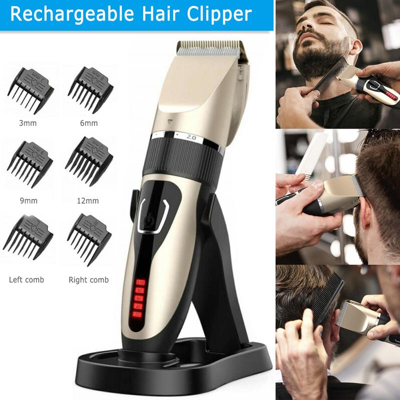 Product Introduction of LJAN Electric Hair Clipper Rechargeable Low Noise Hair Trimmer Hair Cutting Machine Beard Shaver Trimer For Men Barber Hair Shaving 37