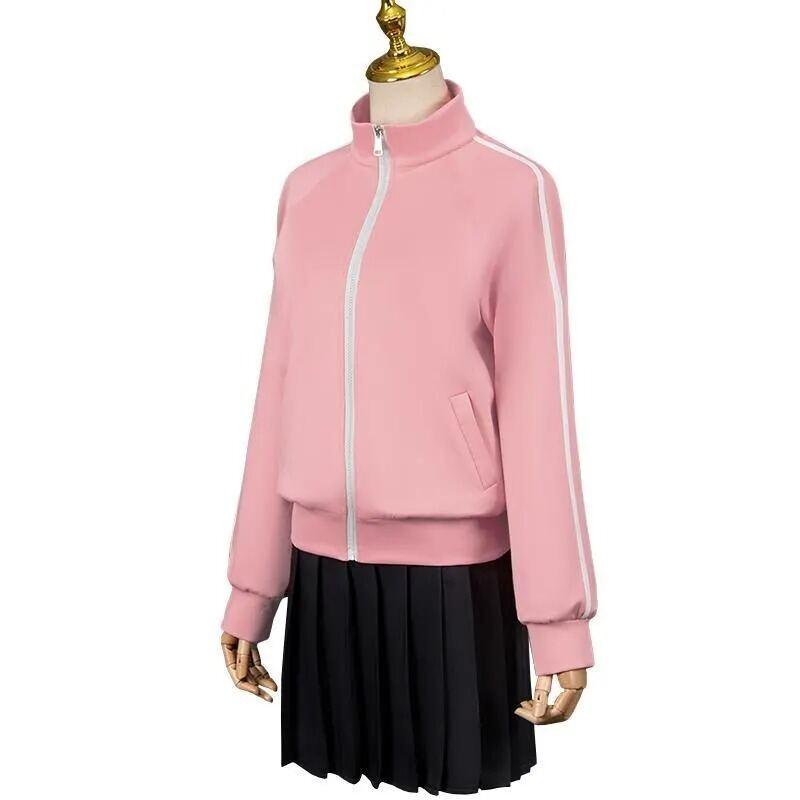 Product Introduction of Áo khoác màu hồng JK, dành cho phụ nữ, chất liệu Polyester, bộ đồ ăn Halloween, Bocchi the Rock Gofei Hitori Anime cosplay, màu Trơn Top Women 17