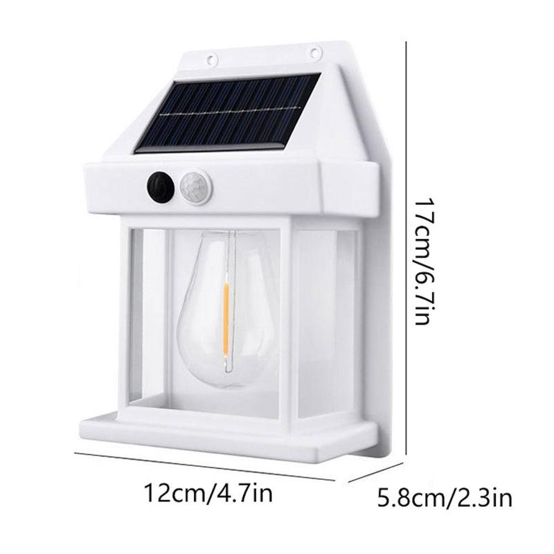 Product Introduction of Outdoor Solar Wall Light, Dusk To Dawn Motion-Sensor Light Waterproof, Motion-Sensor Solar Porch Light, 3 Modes for Courtyard, Garage, Shed 3