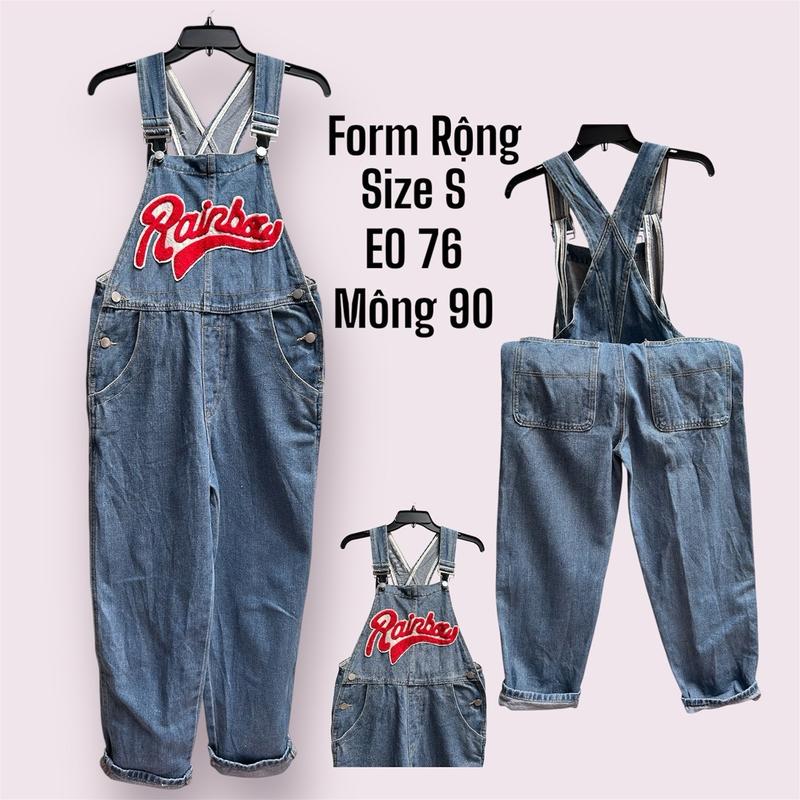 2HANDS - Quần Yếm Jean Denim Dáng Rộng Cá Tính️️ 4