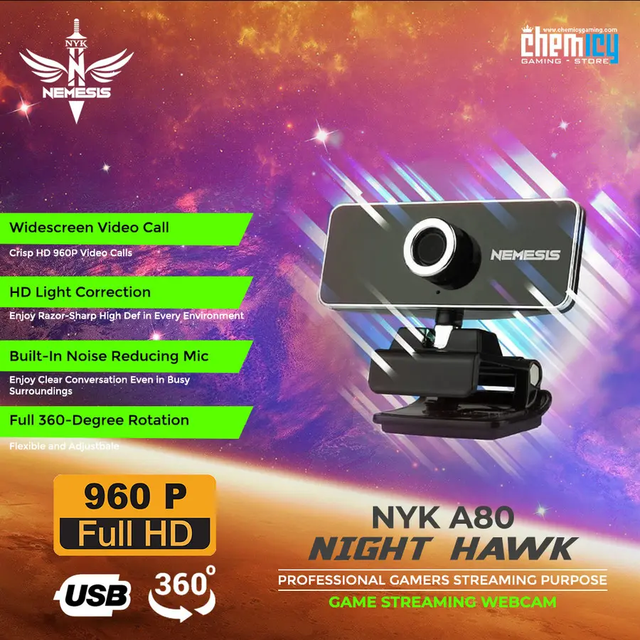 NYK A80 Night Hawk With HD Streaming Webcam