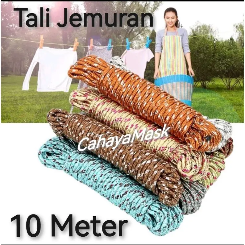 Tali Jemuran 10 Meter Bahan Nilon