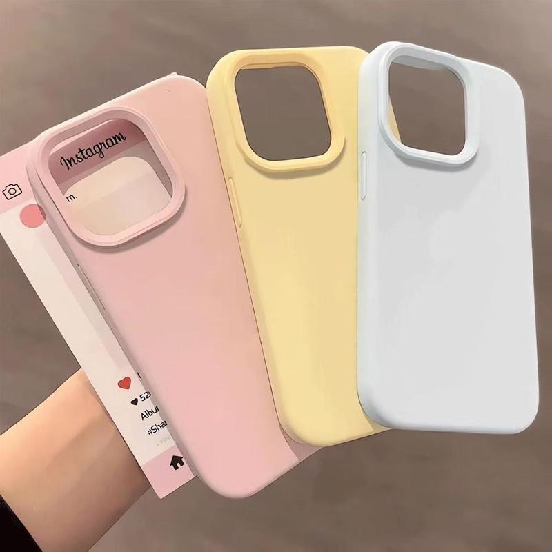 Ốp lưng điện thoại thiết kế đơn giản nhiều màu cho iPhone 12 14 Pro Max 11 13…