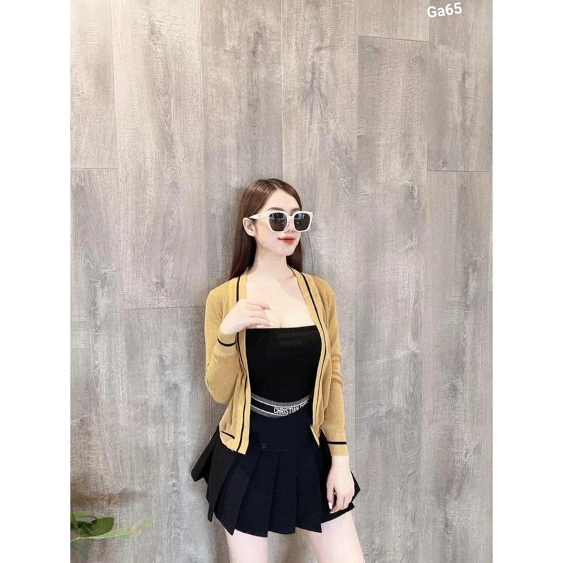 Product Introduction of Áo khoác gân tăm cardigan tay dài chạy viền ga65 13
