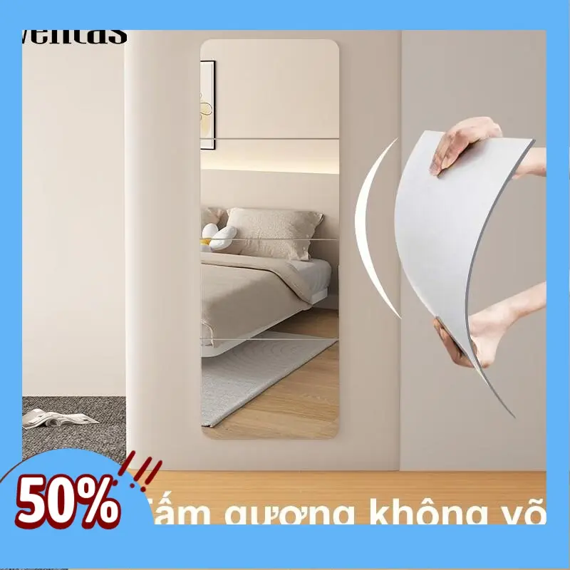 Gương Dán Tường Toàn Thân - Chống Vỡ, Gương Dán Gọn Gàng, Hình Vuông, Tròn, Trái Tim