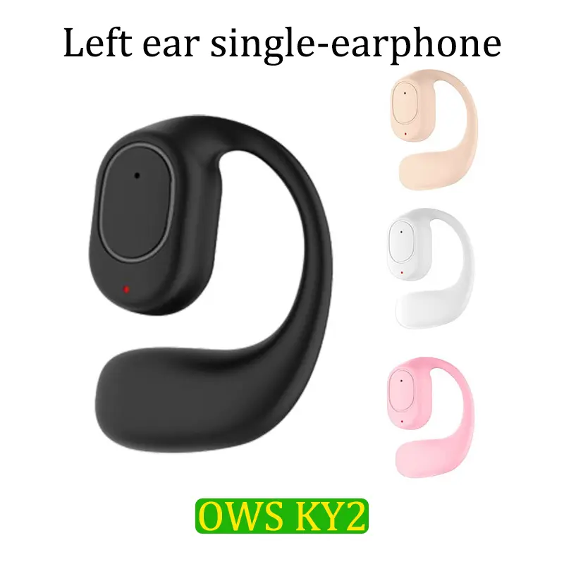 Tai Nghe Bluetooth Không Dây, Một Tai OWS KY2, Kiểu Tai Treo Không Nhét Tai, Thích Hợp Cho Thể Thao Và Chạy Bộ, Thiết Kế Điên Rồ, Không Thể Cởi Ra, Thời Lượng Pin Dài