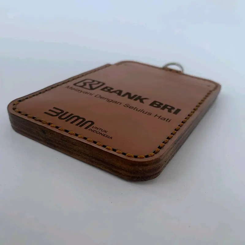Name tag  atau idcard holder KULIT SAPI ASLI 100%, desain custom nama atau logo perusahaan gratis 1