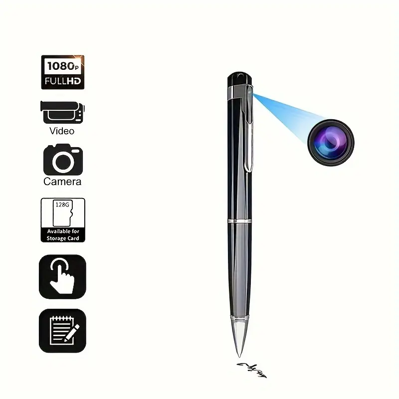 Mini Portable 1080p Wearable Camera Recorder, Touch Control, Rechargeable Battery, Local Recording, Perfect For Conference, Business Or Study Meetings