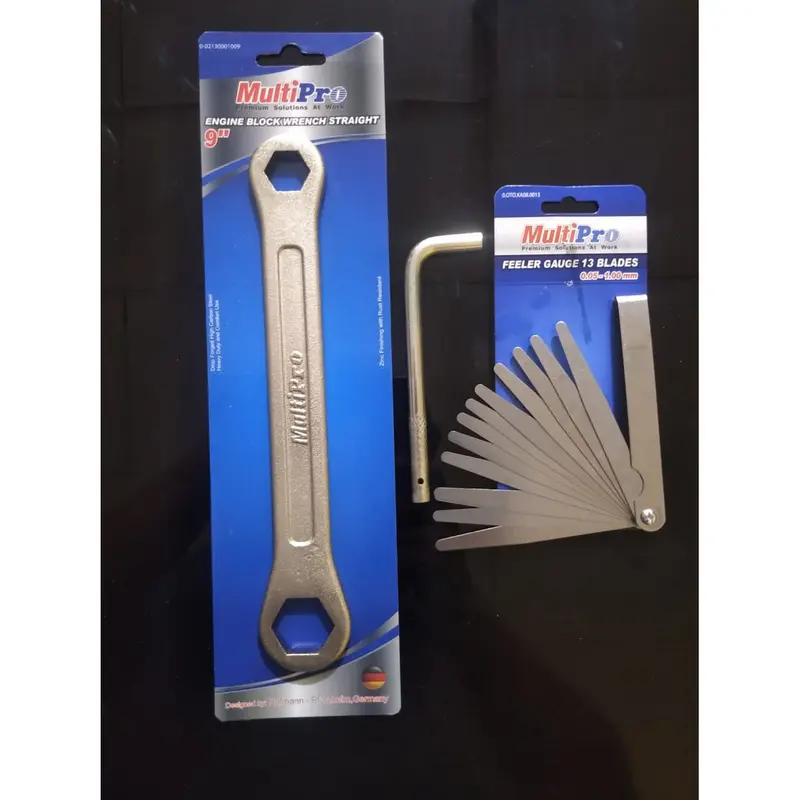 MULTIPRO Alat Stel Klep Set / Feeler gauge / Fuller / Kunci Klep / Kunci 17x24 / 17x24 0