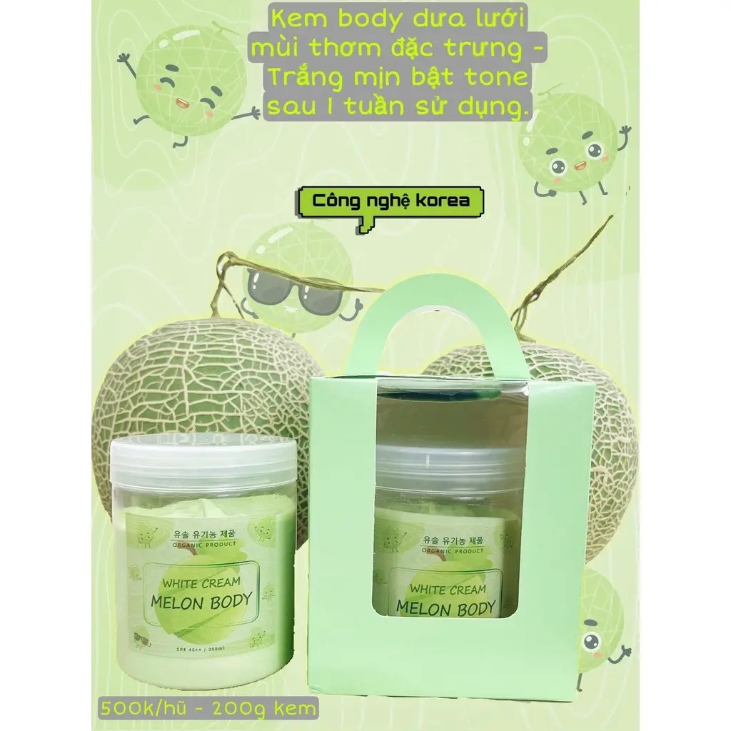 Kem￼ Body Dưa Lưới dưỡng trắng da, thơm mịn màng
