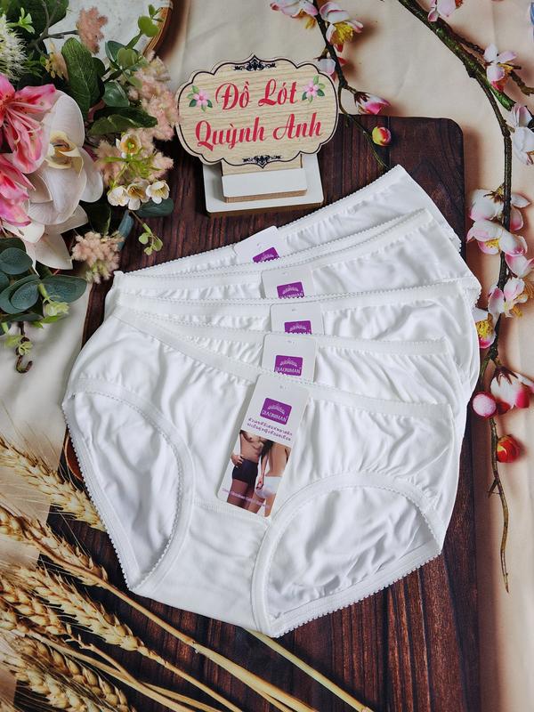 [COMBO 10 QUẦN LÓT NỮ PHỐI HỌA TIẾT TRƠN HỌC SINH Size 40 - 53 KG [2108] MÀU TRẮNG RIÊNG