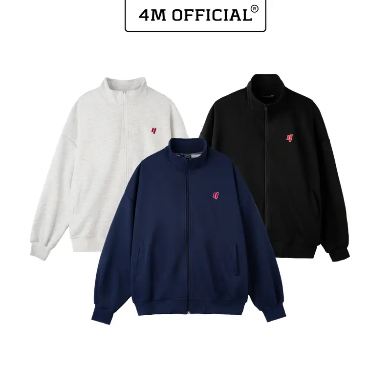 Áo khoác Sweater 4M OFFICIAL form boxy chất nỉ 2 da, Sweater unisex nam nữ