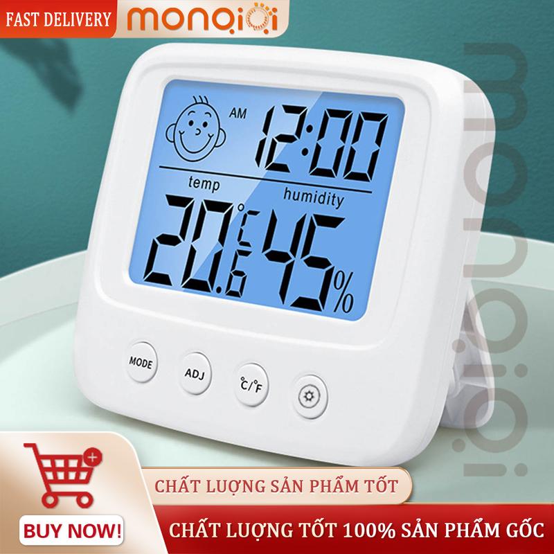 Phòng Nhiệt Kế Điện Tử 3 trong 1, Nhiệt Kế Phòng Ngủ Ẩm Kế Đa Chức Năng Và Tiện Lợi