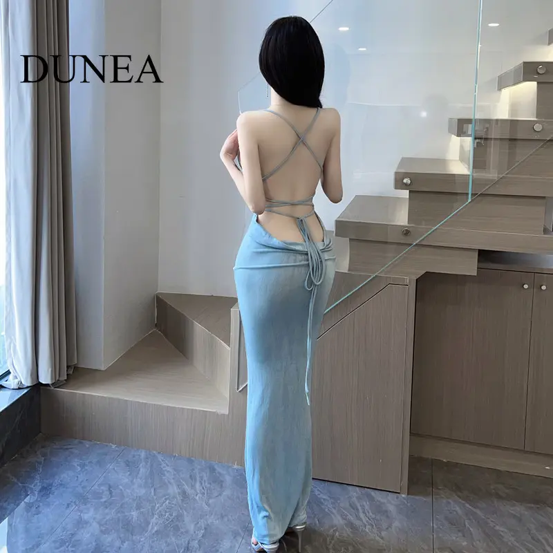 Váy Hai Dây Ôm Sát Hở Lưng, Thiết Kế Buộc Dây Gợi Cảm, CandyHot