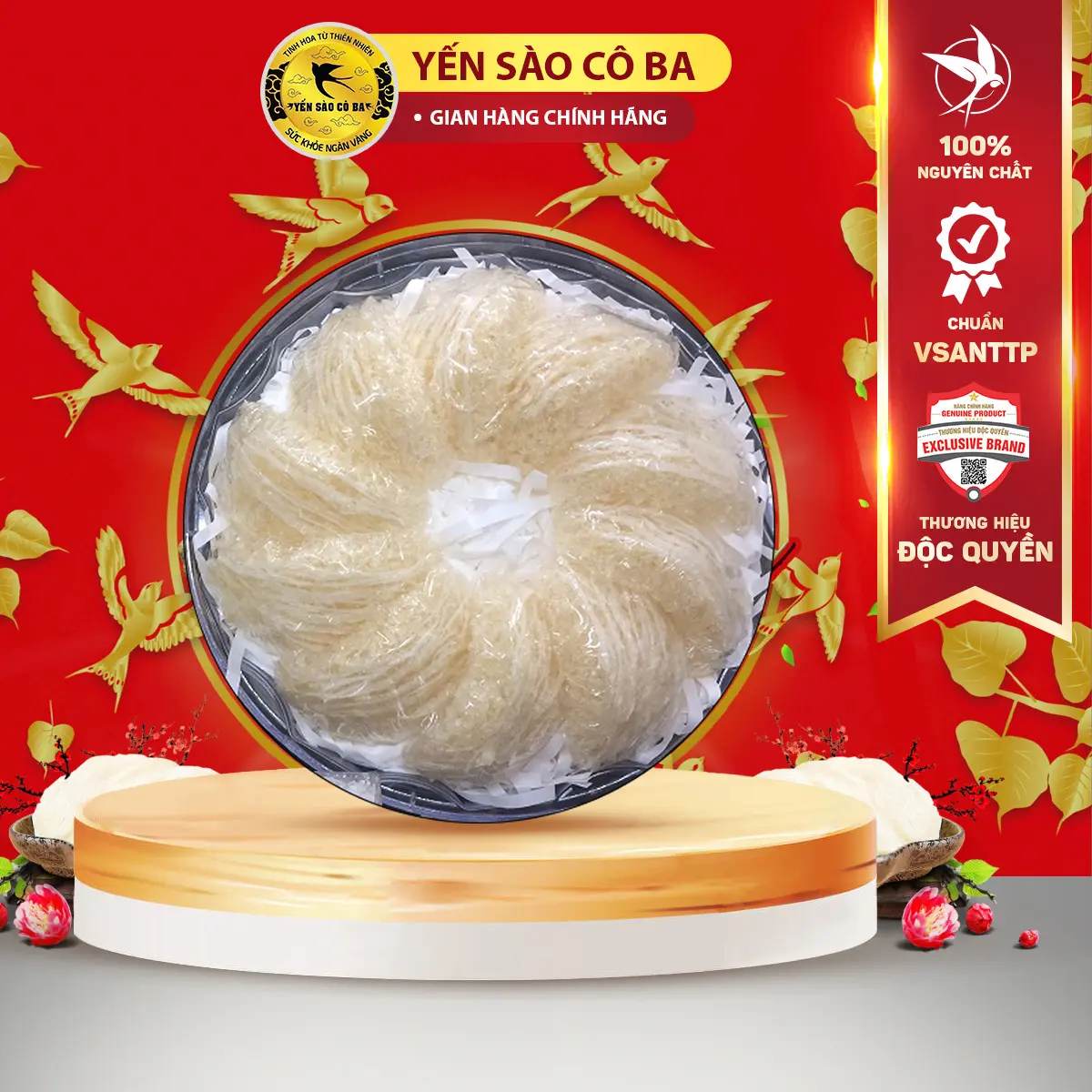 Yến Tinh Chế Sợi Loại 2 "đường phèn" [Hộp 50/100 Gram] [Có Quà Chưng ] YẾN SÀO CÔ BA