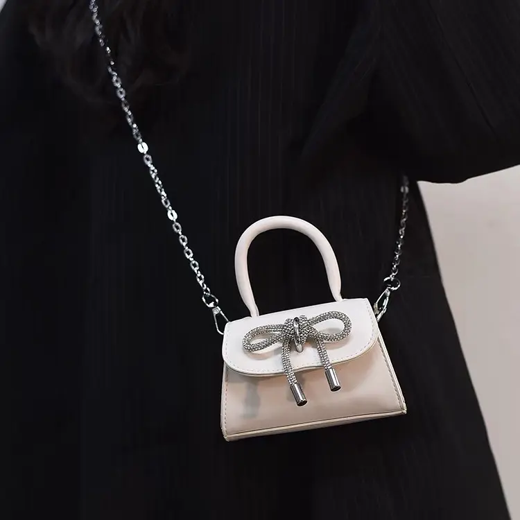 túi xách Nữ KHÔNG VỪA ĐT mini nơ xinh 13cm Bag xinh Da Phone