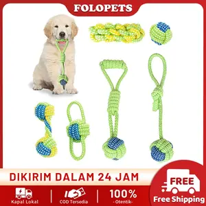 FOLOPETS Mainan kucing Gigitan Tali Kepang Mainan Gigi Anjing baju kucing rak sudut celengan aesthetic meongmeong kucing pemilih makanan mendunia
