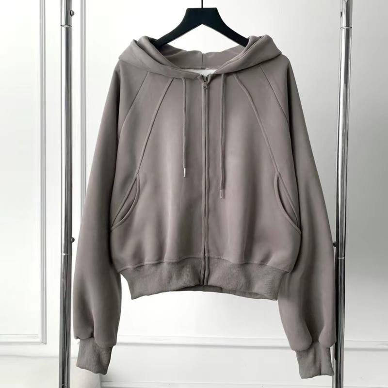 Áo Khoác Nỉ 2Da Trơn Basic Chạy Viền Áo Form 40-62kg vải mát- không xù by Giang Sỉ Lẻ Áo Khoác Nữ Top Women