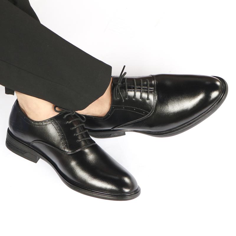 Giày Tây Nam Oxfords Buộc Dây Thanh Lịch Màu Đen Mã CS56