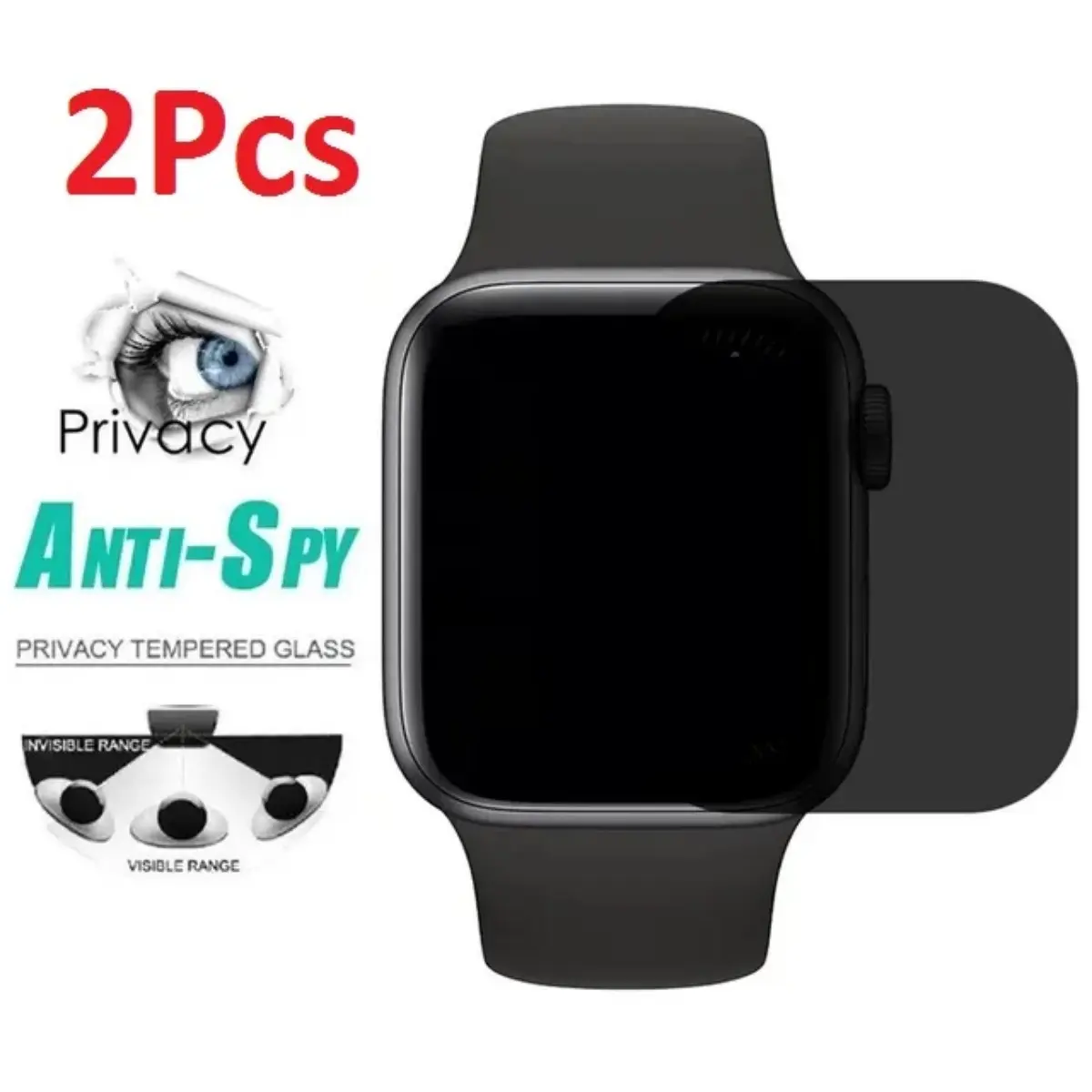2Pcs Screen Protector Cover for Apple Watch 45mm 44mm 41mm Case Privacy Tempered Glass Film IWatch Series 9 8 4SE