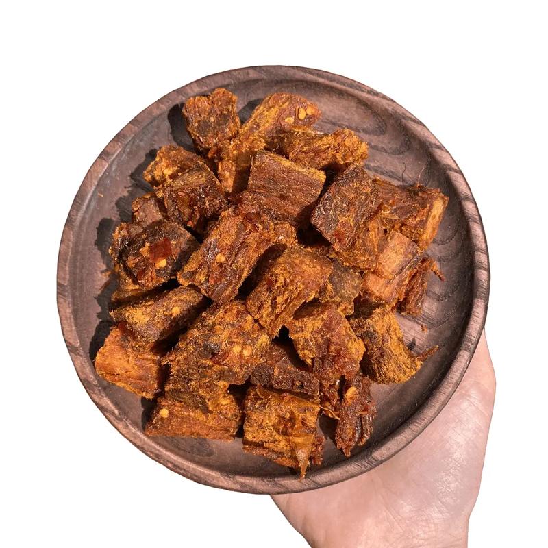 500g khô bò cục thơm ngon, món ăn vặt hấp dẫn nhà Mộc food