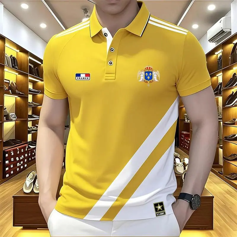 Unisex Men's Polo Shirt. With the latest design and a minimalist style, it is made of polyester material and suitable for both men and women. It features Korean sports fashion style. There are multiple colors available. It is comfortable and loose-fitting