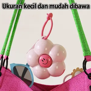 Kotak Obat Mini Travel Kreatif, Kotak Pil Portable 7 Hari, Kotak Penyimpanan Obat Pink Estetik, UKuran 9x4x9cm dengan Partisi Praktis