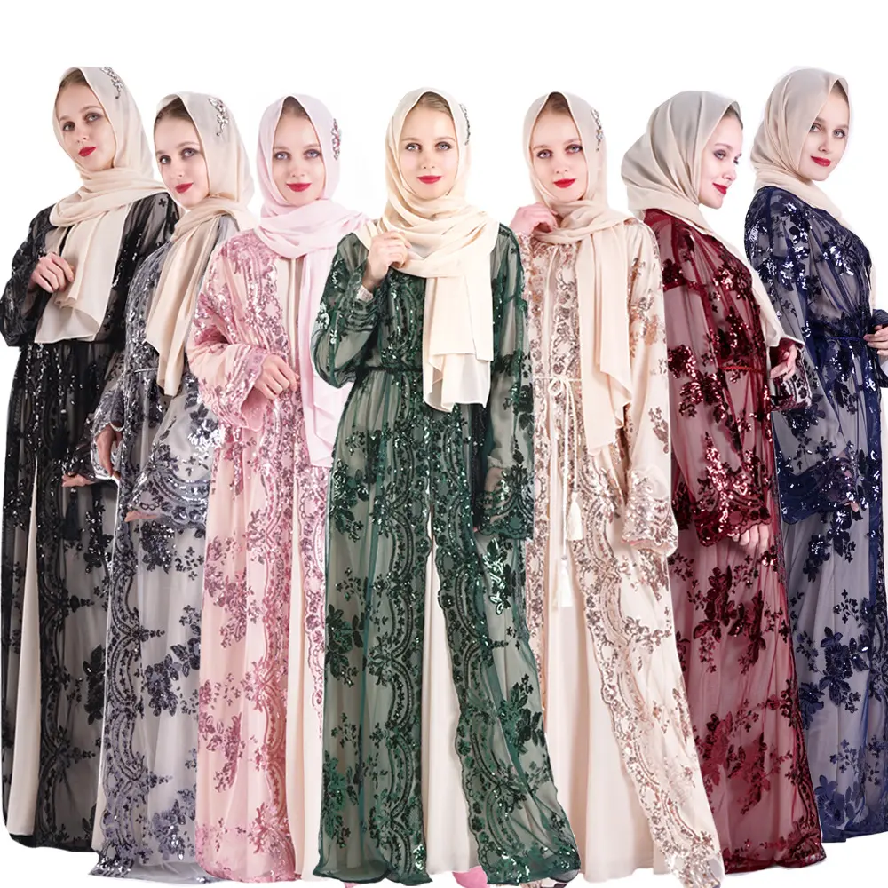 2020 New K206 Light Luxury 7-Color Positioning Embroidery Muslim Women's Clothing Middle East
