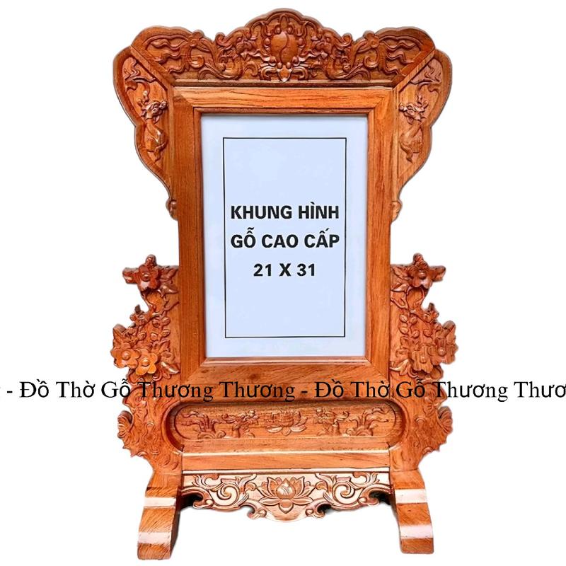  Khung ảnh thờ Gỗ Hương Mẫu Hoa Mai - Hỗ trợ miễn phí in ảnh - DECOR phòng - Hỗ trợ ship vận chuyển 