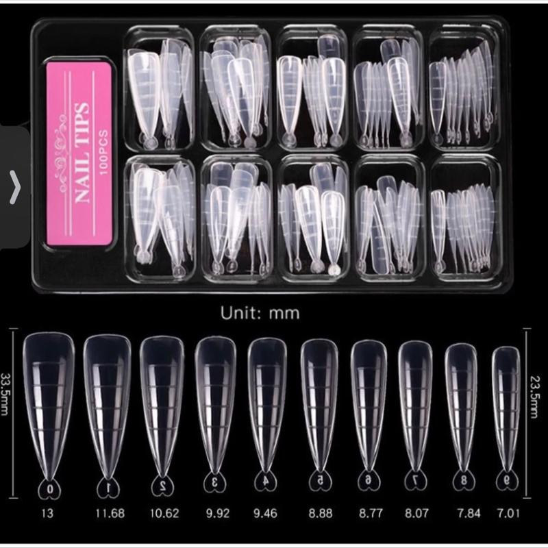 Móng úp gel gôm,dual form hộp 100 móng Làm Nail Nữ