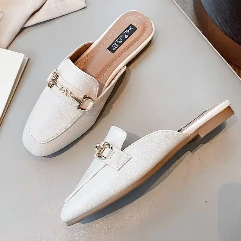 Giày Nữ, Cỡ Lớn (35-43), Giày Lười Hở Lưng, Dép Nửa Bít Mũi, Dép Mùa Hè Ngoài Trời, Dành Cho Nữ, 41