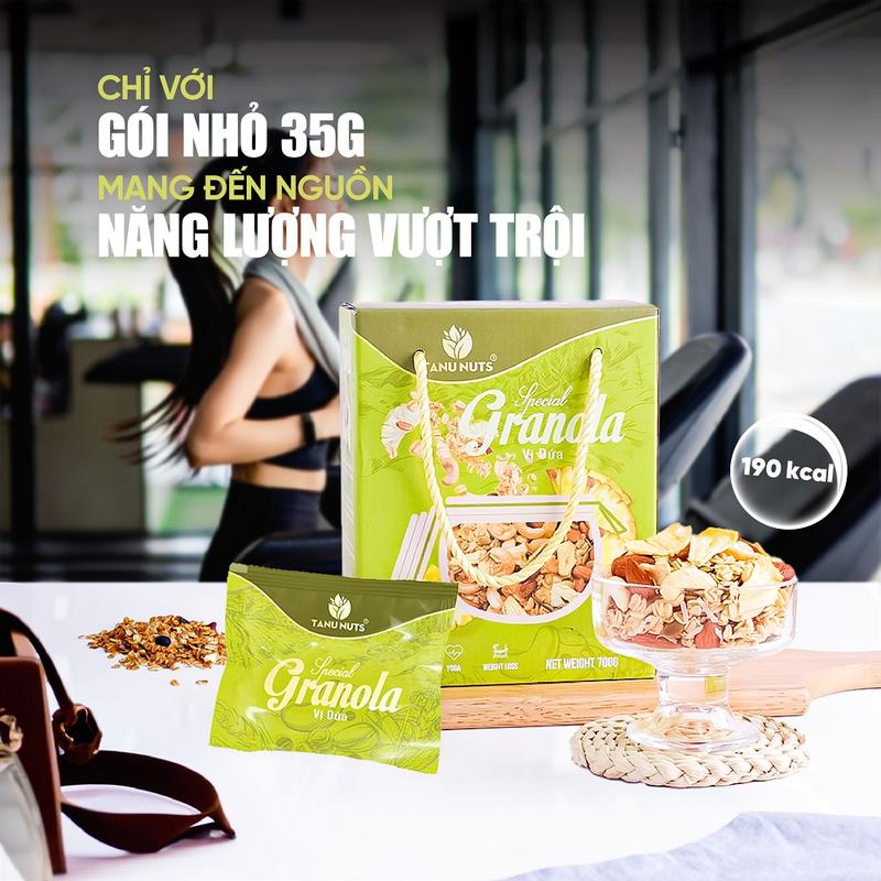 Product Introduction of [Ưu đãi] Ngũ cốc granola siêu hạt Special TANU NUTS túi nhỏ tiện lợi mix hạt dinh dưỡng tốt cho sức khỏe Food Không đường Gran Stick 19