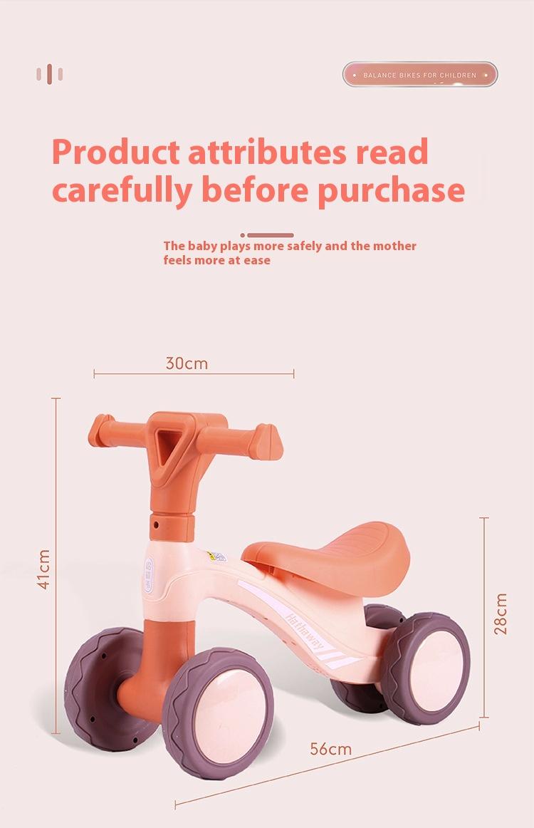 Product Introduction of Balance Bike (for Kids) 1-3 Years Old Baby Walker No Pedal 2 Years Old Girl and Boy Children Sliding Mule Cart Luge Outdoor Toys Scooter Scooter Bearing 50 Kilograms 8