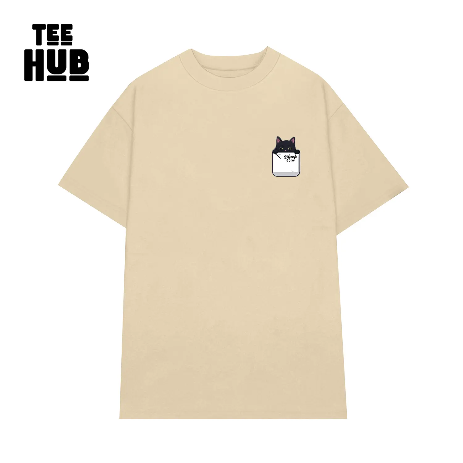 Áo thun unisex TEEHUB Black Cat phông tay lỡ nam nữ form rộng Local Brand