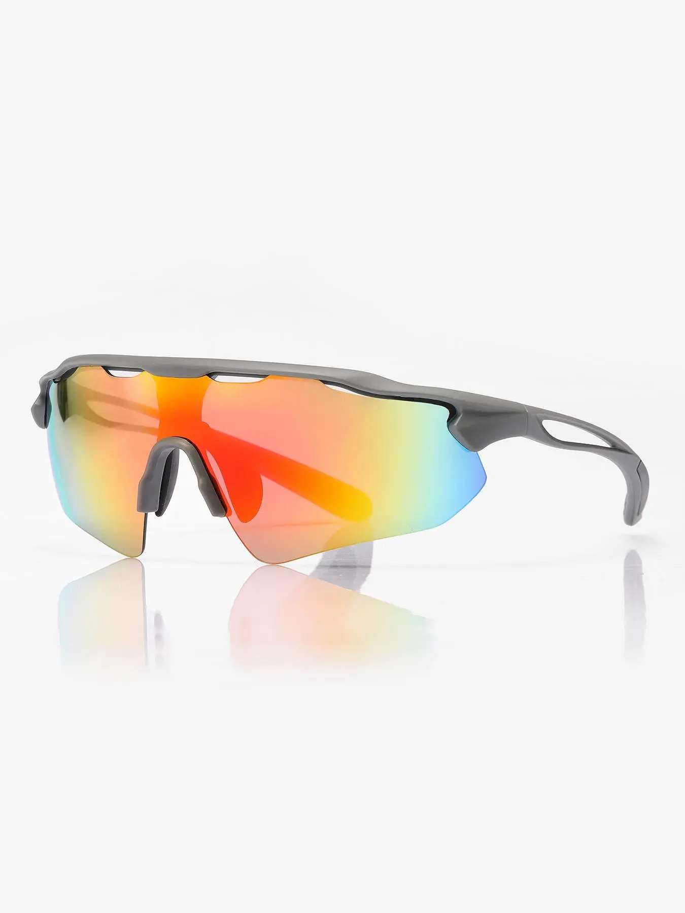 Half Frame Polarized Cycling Sunglasses, UV400 Anti-UV Sunglasses, Lightweight Sports Sunglasses for Outdoor Sports, Unisex