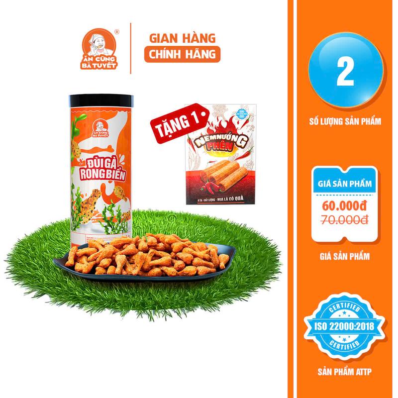SNACK ĐÙI GÀ RONG BIỂN + tặng 1 snack nem nướng phên - Ăn Vặt - ĂN CÙNG BÀ TUYẾT