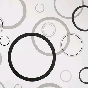 Wallpaper Dinding Polkadot Hitam Putih Pvc