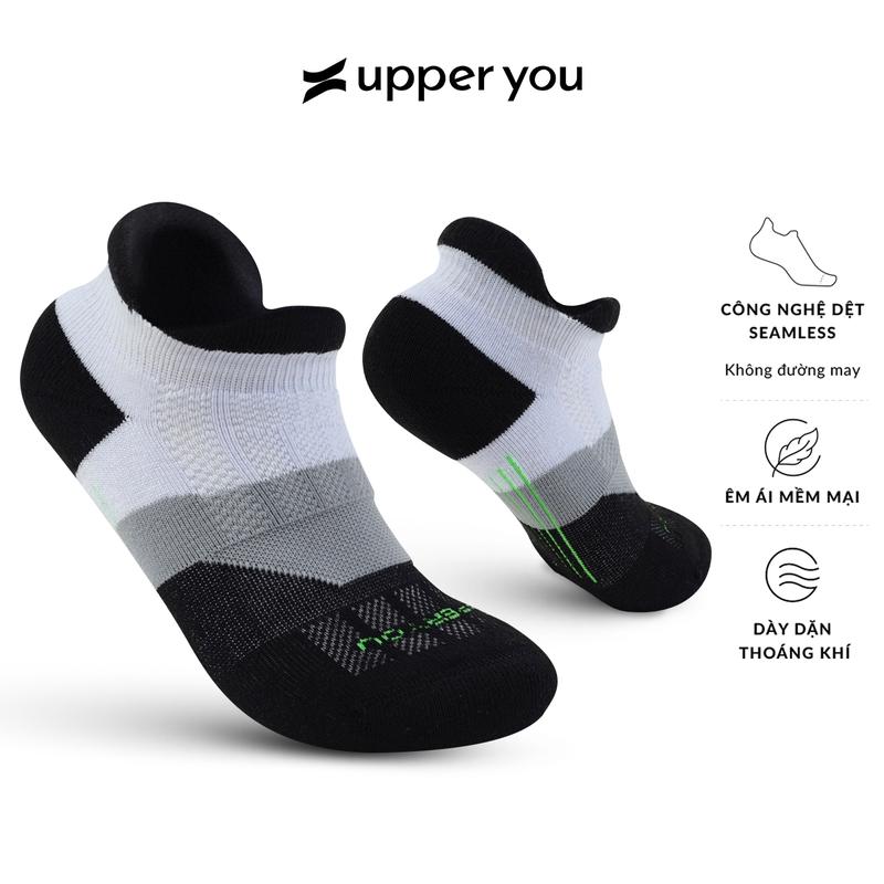  Tất Vớ Thể Thao Nam Chạy Bộ 3-21km Cổ Ngắn UPPER YOU Max Cushion Dày Dặn Êm Ái Thoáng Khí Ma Sát Tốt - SPM2001 