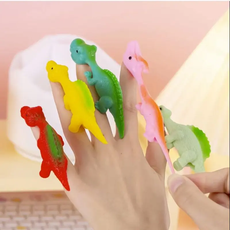 Ejection Dinosaur Finger Slingshot Creative Prank Fun Toy Gift For Boys Girls Students Kindergarten Small Toys Gift