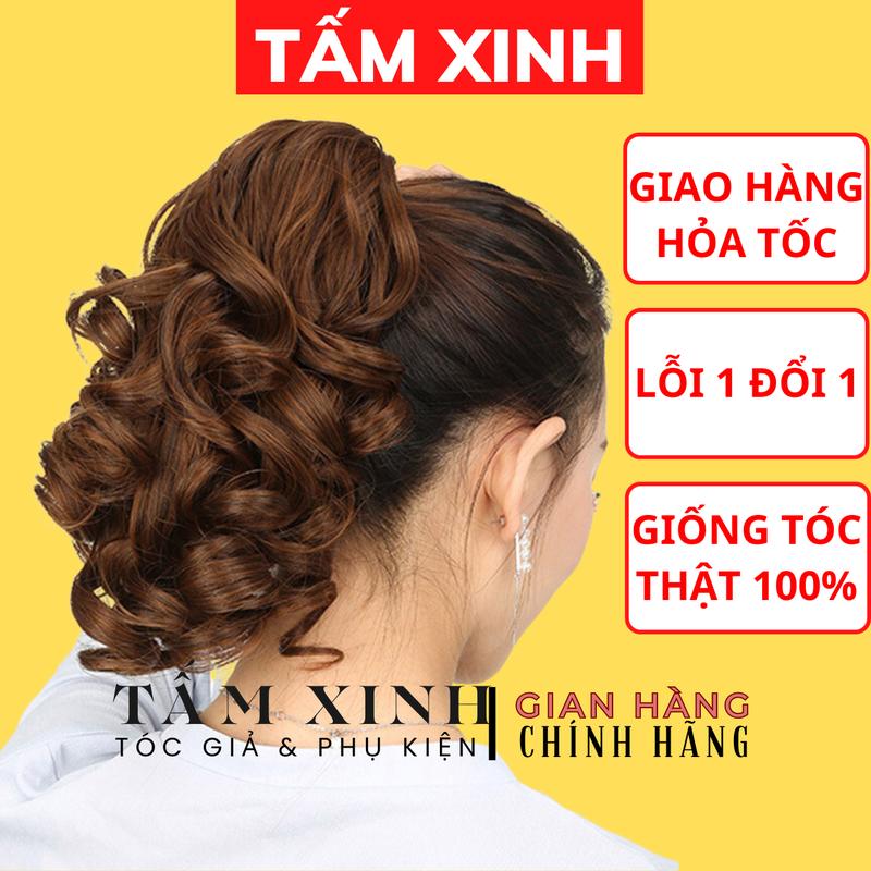 Đuôi tóc giả nữ xoăn lọn đẹp - tóc giả đẹp 25cm