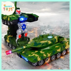 HAPPYTOYS.888 #B71 MAINAN TANK ROBOT / GEAR ROTARY ROBOT TANK LAMPU DAN MUSIK