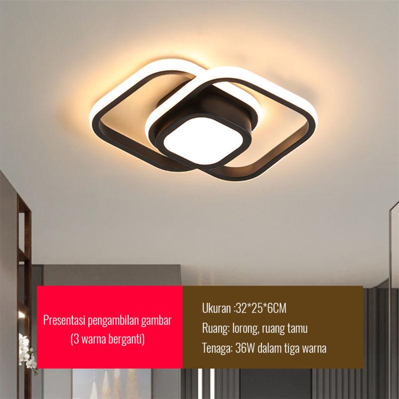 3 Warna Lampu Plafon LED Lampu Hias Rumah Ruang Tamu Kamar Minimalis ...
