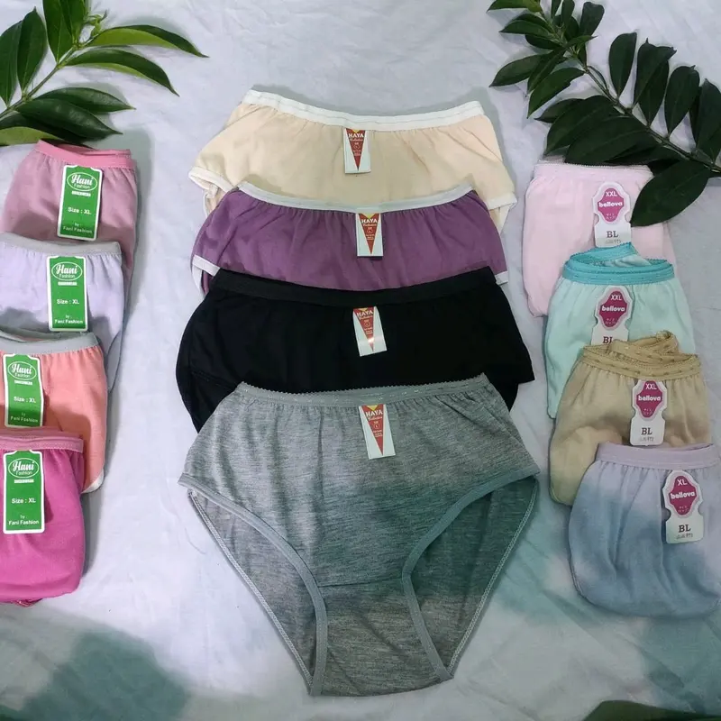 Paket 3 Lusin Celana Dalam wanita / Celana Dalam Wanita Katun Dewasa Polos Nyaman Pendek Boxer Remaja 2