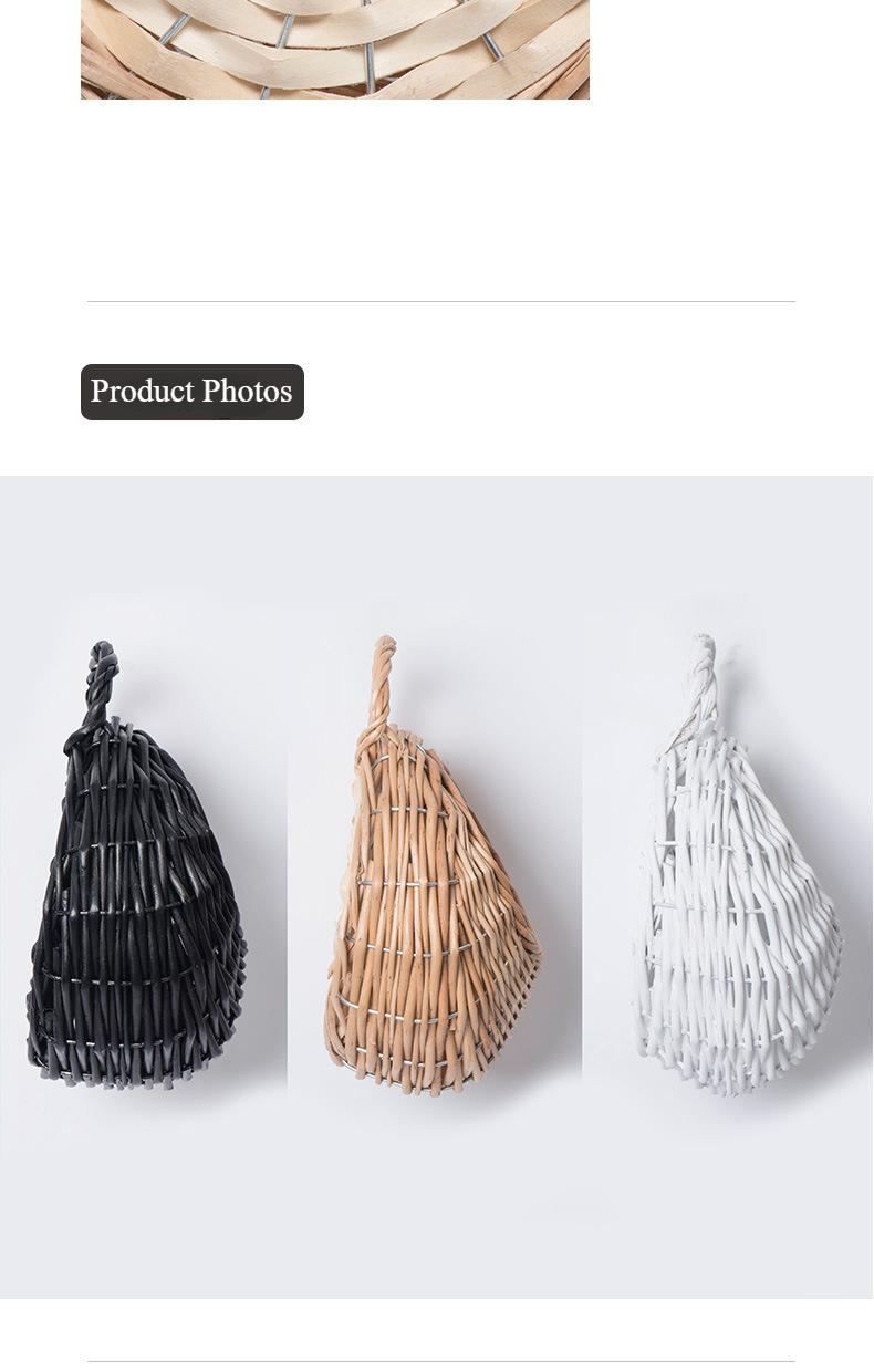 Product Introduction of Rattan Flower Basket Willow Wall Hanging Flower Pot Creative Hand Woven Hanging Flower Basket Storage Basket Succulent Wall Hanging Flower Pot Organiser 7