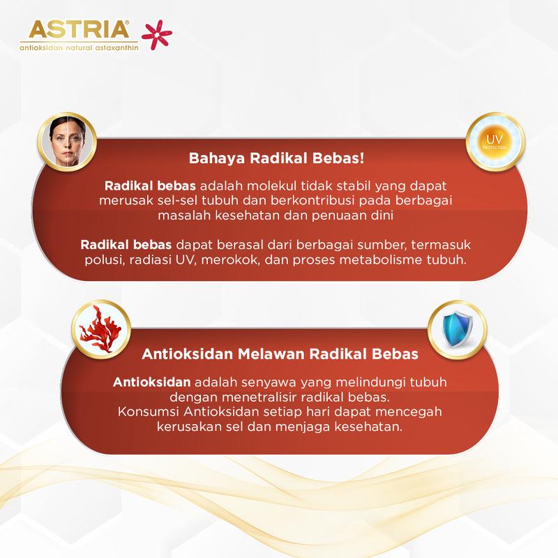 ASTRIA Suplemen Antioksidan Natural Astaxanthin Kemasan Praktis 1 Pack x 4 Soft Capsule ( Suplemen Antioksidan / Multivitamin Menjaga Daya Tahan Tubuh / Kesehatan Kulit ) 2