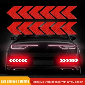 【Poouiot】 Stiker Peringatan Panah Reflektif Tahan Air Dengan Visibilitas Tinggi Untuk Lampu Belakang Motor Dan Mobil Car Kendaraan