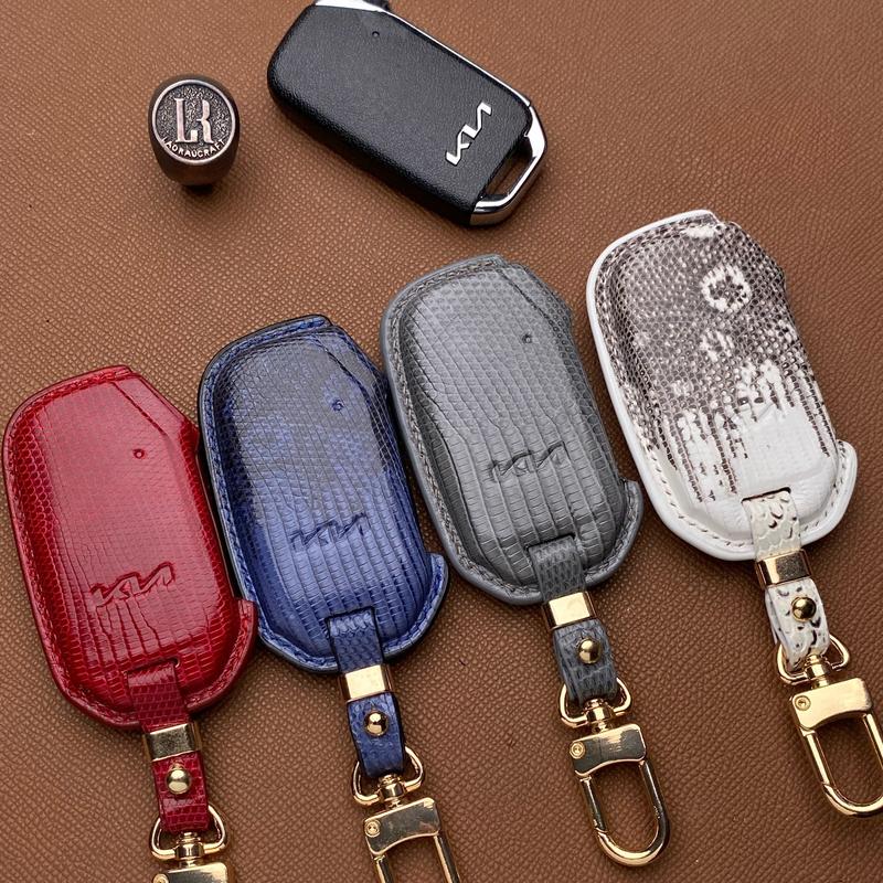 Bao Da Chìa Khoá KIA K3 2021 2023 Luxury, Premium, K5, New Sportage 2022, Sorento, cerato logo mới handmade Da Kỳ Đà Thật [KIA D4]