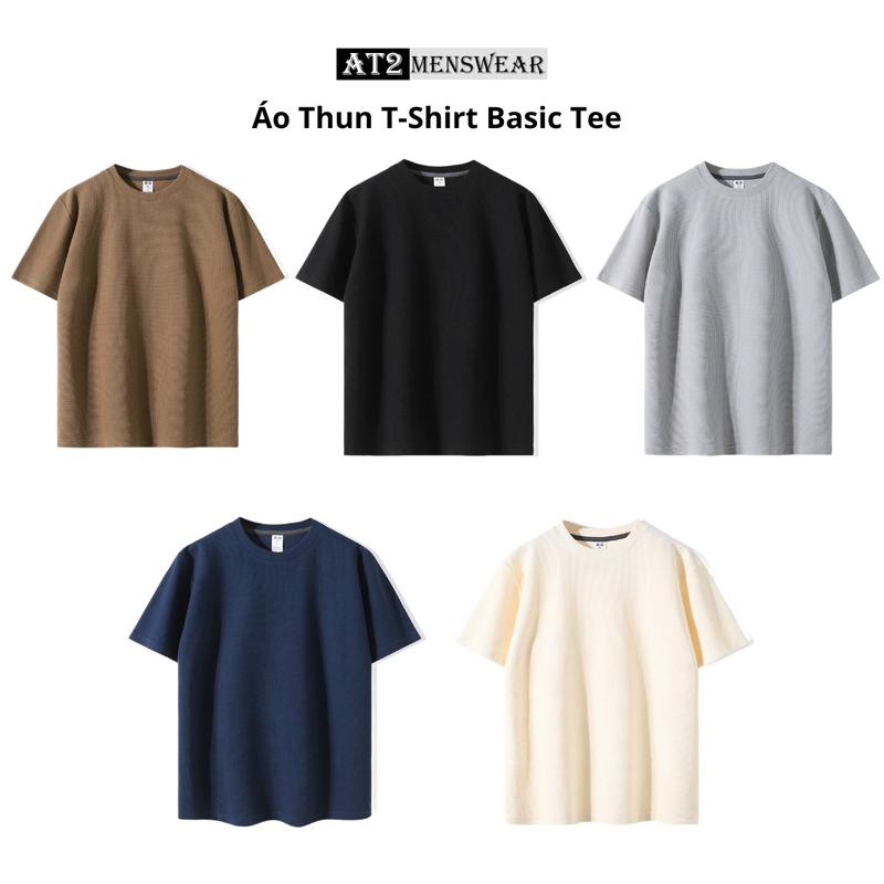 Combo 2-3 Áo thun cộc nam nữ cổ tròn, chất cotton tổ ong nhiều màu basic, dễ mặc phối đồ