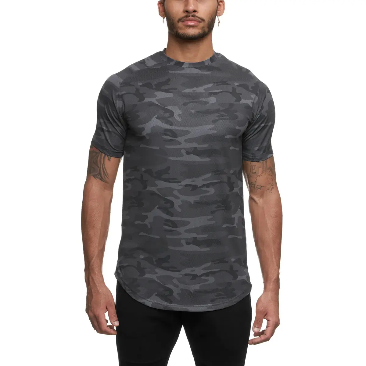 T-Shirt Summer Sports Fitness Short Sleeve Men'S Quick Dry Training T-Shirt